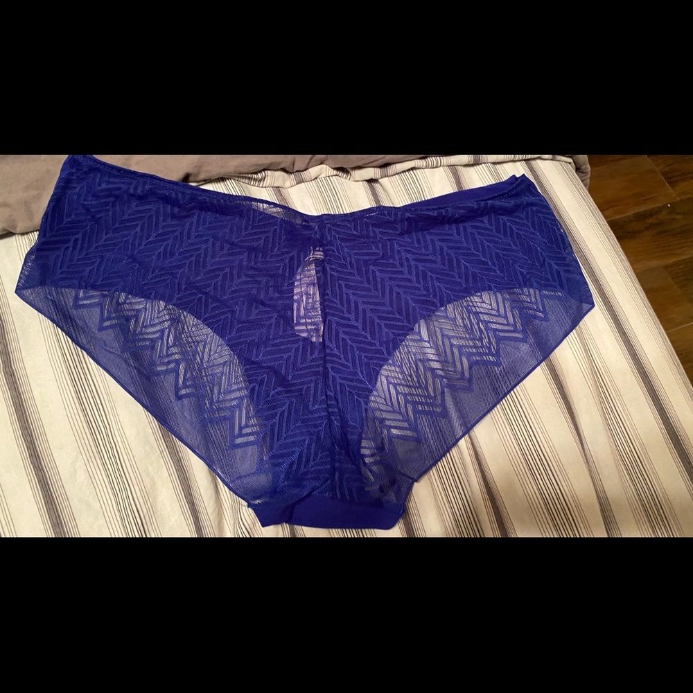 Royal blue Victoria secret cheekie lace panties
